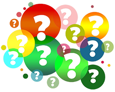 Question marks to indicate the the area of discussion.