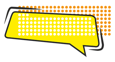 A talk balloon to illustrate hearsay knowledge.