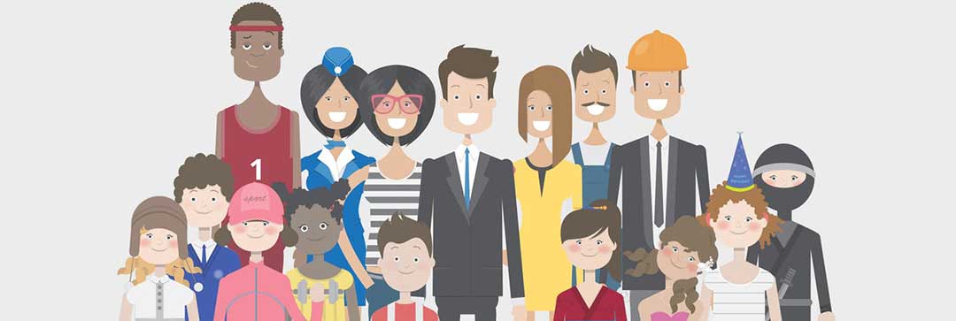 Snapshots of people - in this case being used to indicate compulsory heirs.