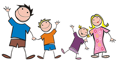 A drawing of a family. Couples often plan the future together.