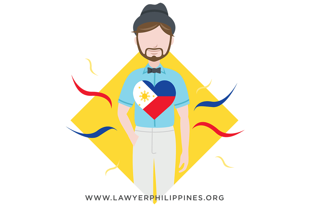 A bearded male foreigner with a large Philippine heart on his chest, indicating his love for the country.