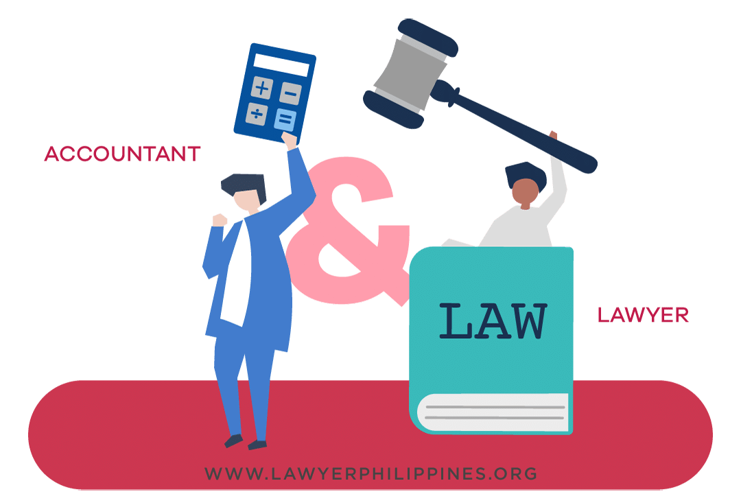 An accountant and a lawyer arranging the settlement of the estate.