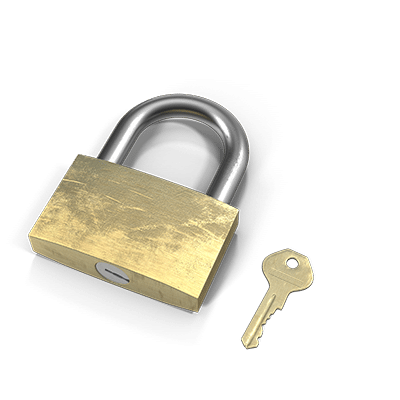 A brass padlock with a key next to it to symbolize Inheritance of an Estate under Philippine Inheritance Law. A foreigner inherits Philippine land from their Spouse, along with any surviving ascendants