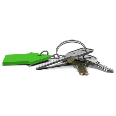House keys with green house Featured Image