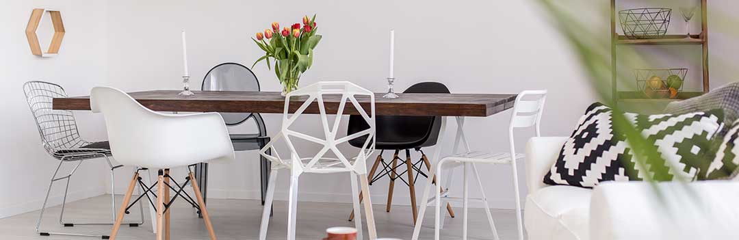 A large dining room area with a table and chairs to illustrate the family or Conjugal Home. Article: A simpler way to divide Conjugal Property by Lawyers in the Philippines