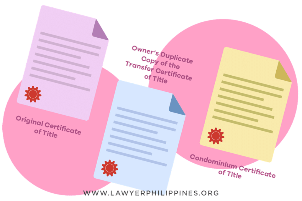 Three pages one is an Original Certificate of Title, one is an Owner's Duplicate copy of the Transfer Certificate of Title and the third is a Condominium Certificate of Title.