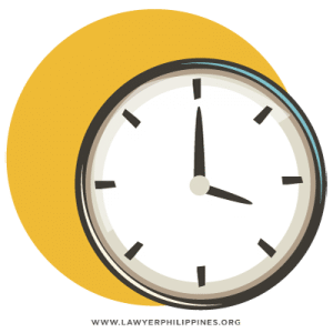 A picture showing a clock to indicate the time involved in searching for a Title.