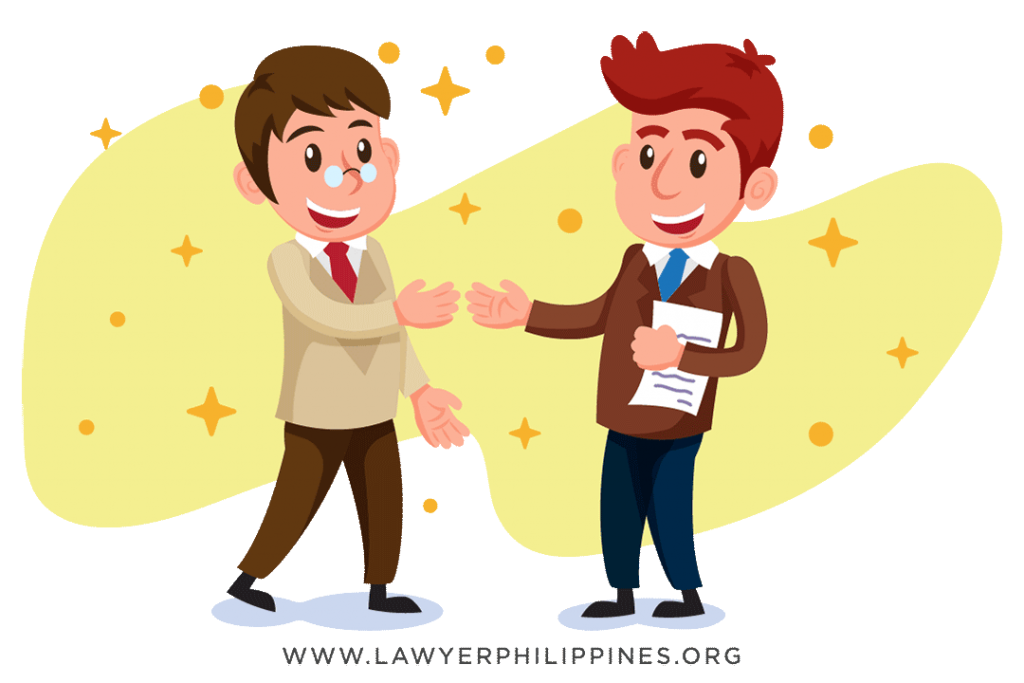 Two men shaking hands, one is a lawyer and the other is a land owner the lawyer helped secure a new Land Title