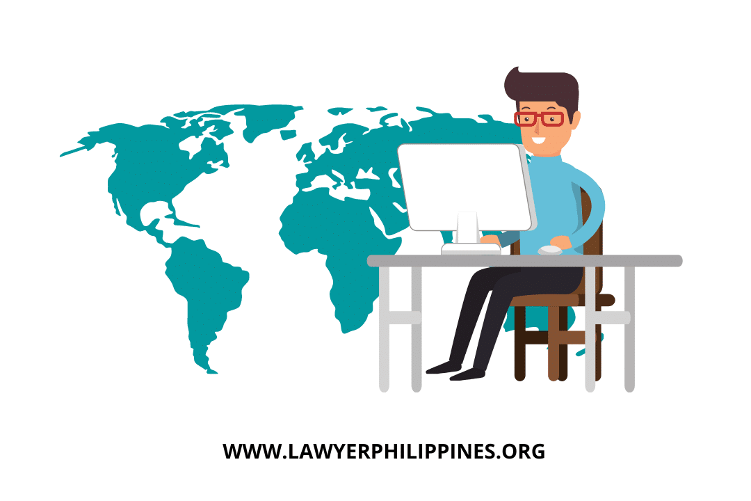 A man filing online from abroad