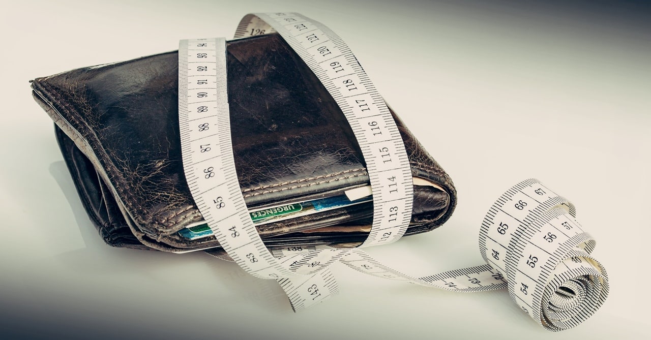 Wallet and tape measure