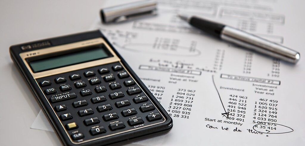 Calculator and paper works