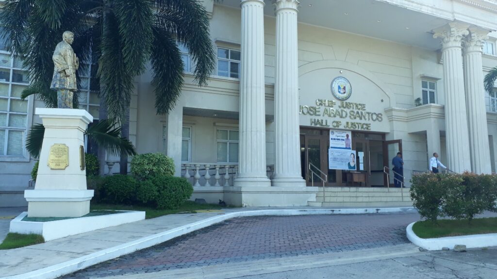 The outside view of the Jose Abad Santos Building Hall of Justice.