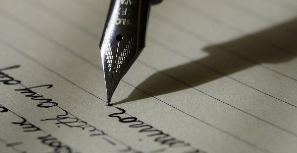 Writing with a fountain pen