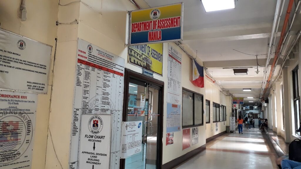 A view of the Assessment Office in Manila City Hall.