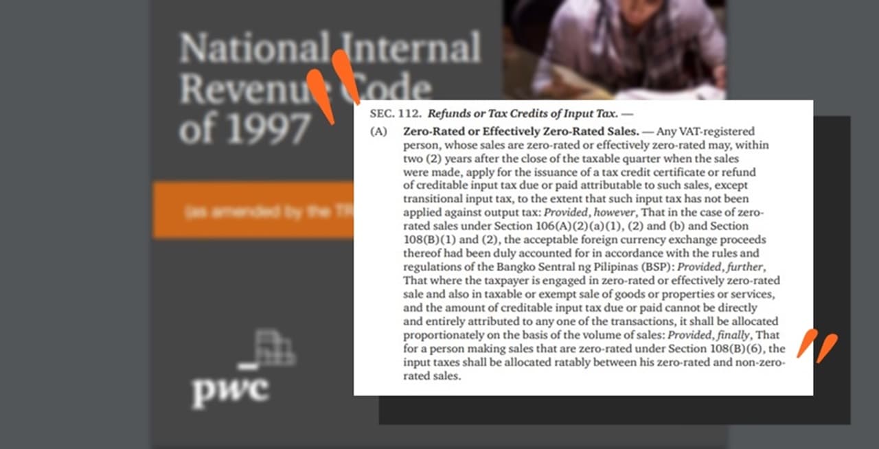 A particular provision in National Internal Revenue Code