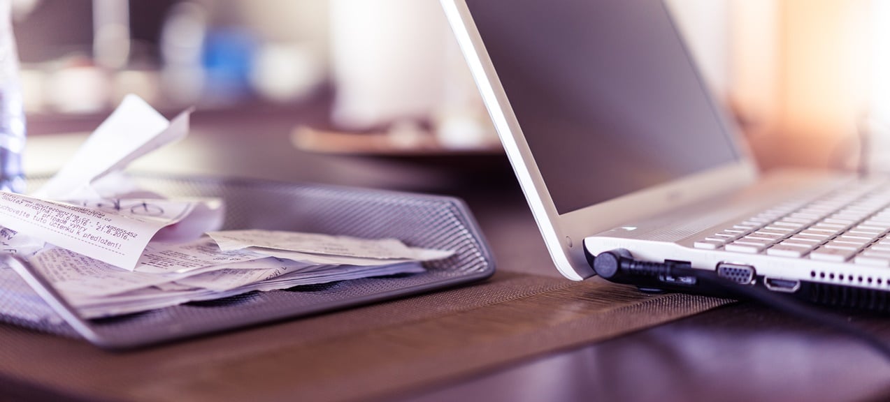 Receipts over the table