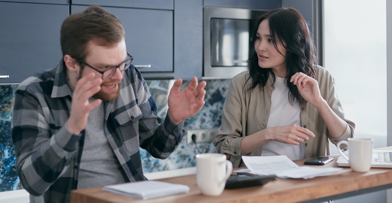 Partners having misunderstanding