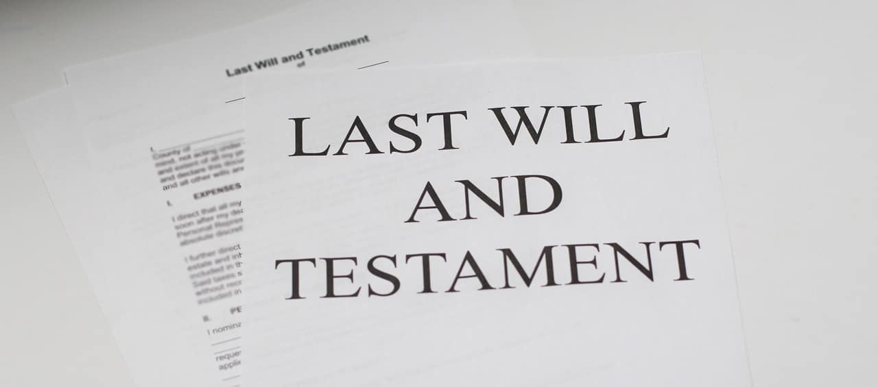 A last will and testament