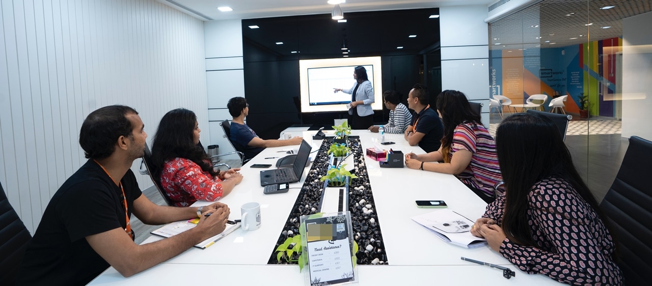 People having a meeting