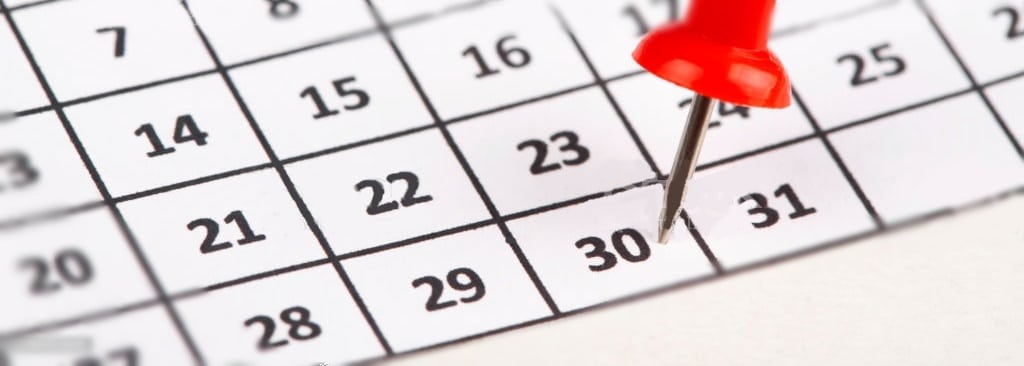A pin in the calendar