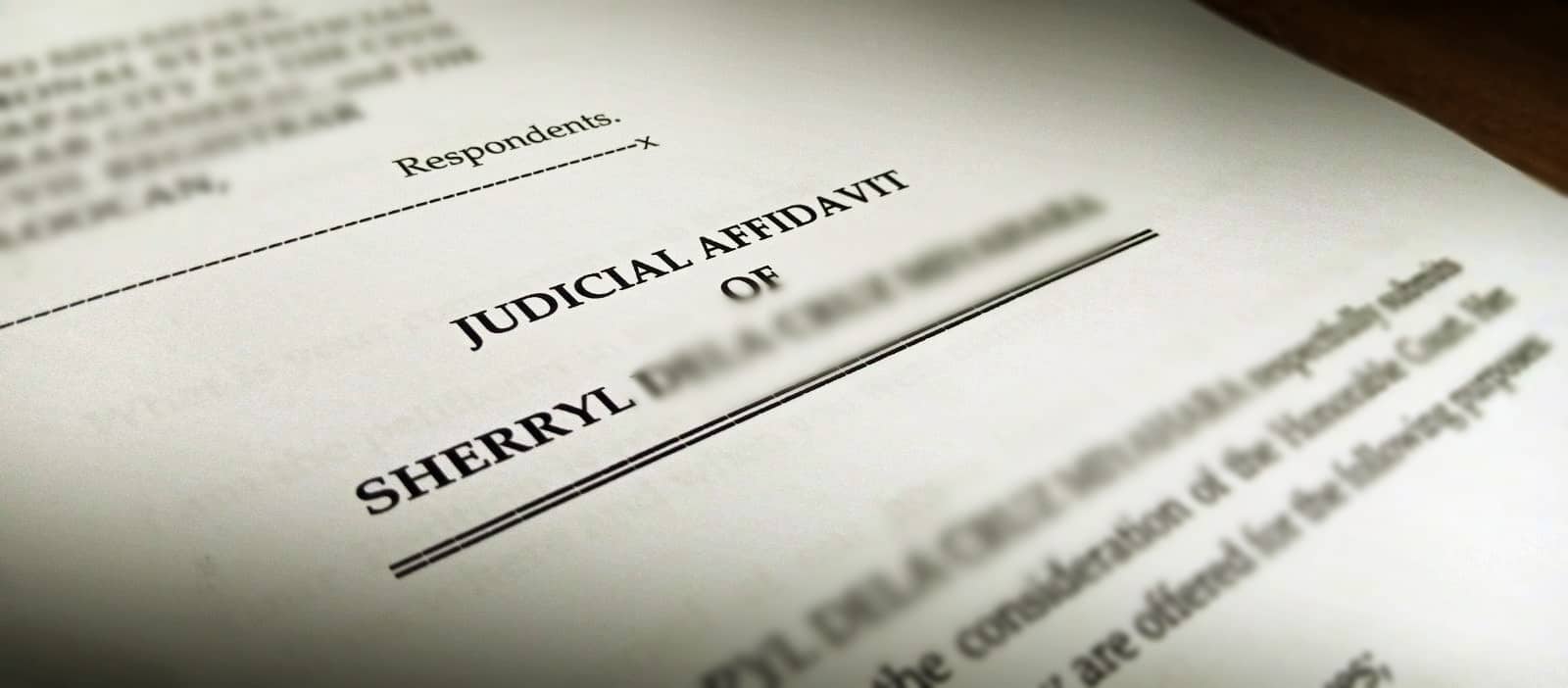 A sample of a Judicial Affidavit