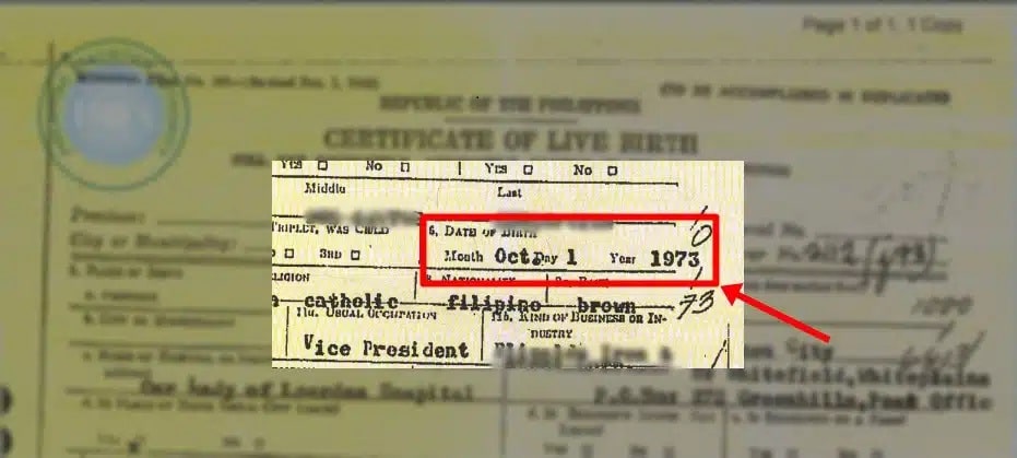 Birth Certificate to prove the age 2