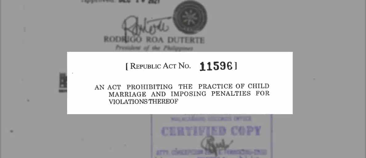 Criminalizing underage marriage 3