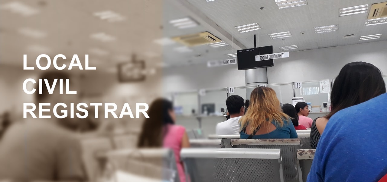 People waiting in the local civil registrar