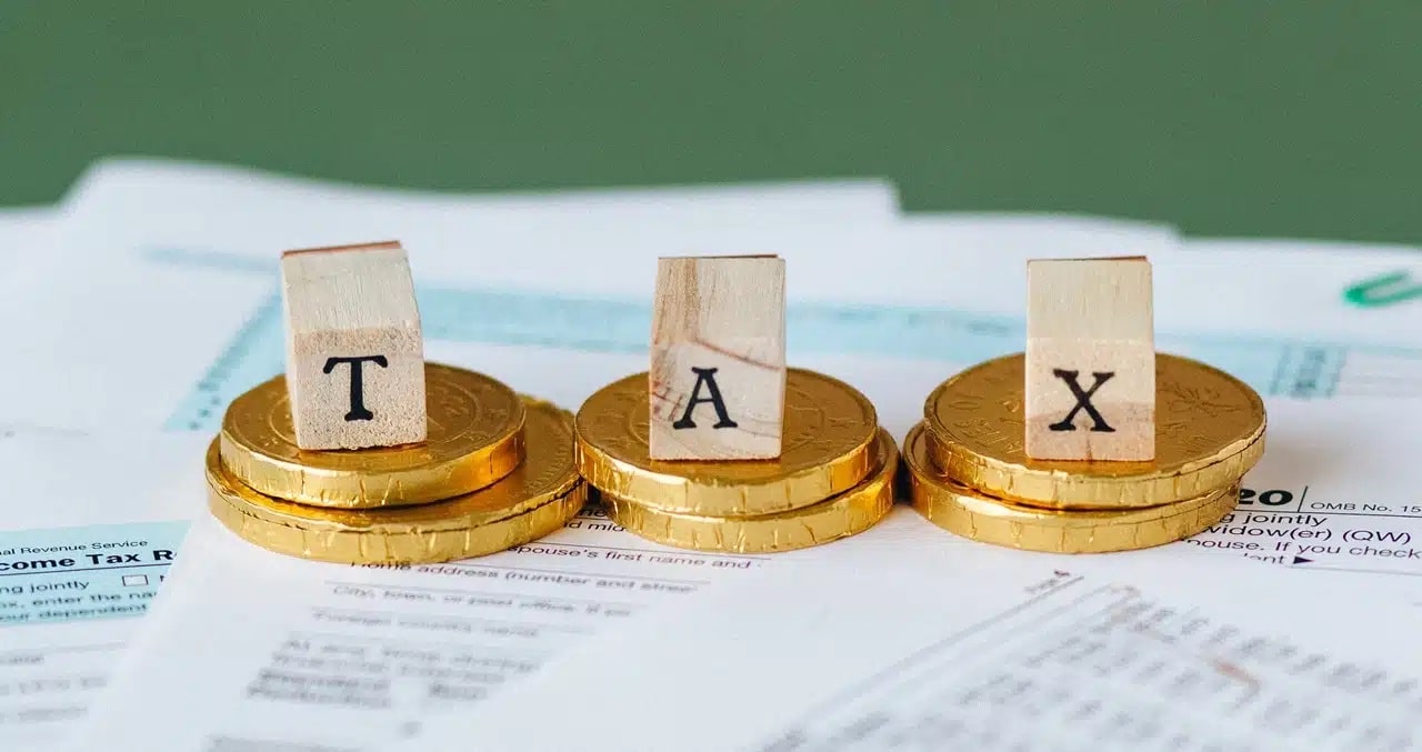 letter blocks forming the word Tax