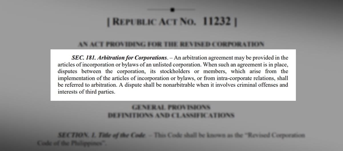 The front page of the RA 11232 highlighting a specific section