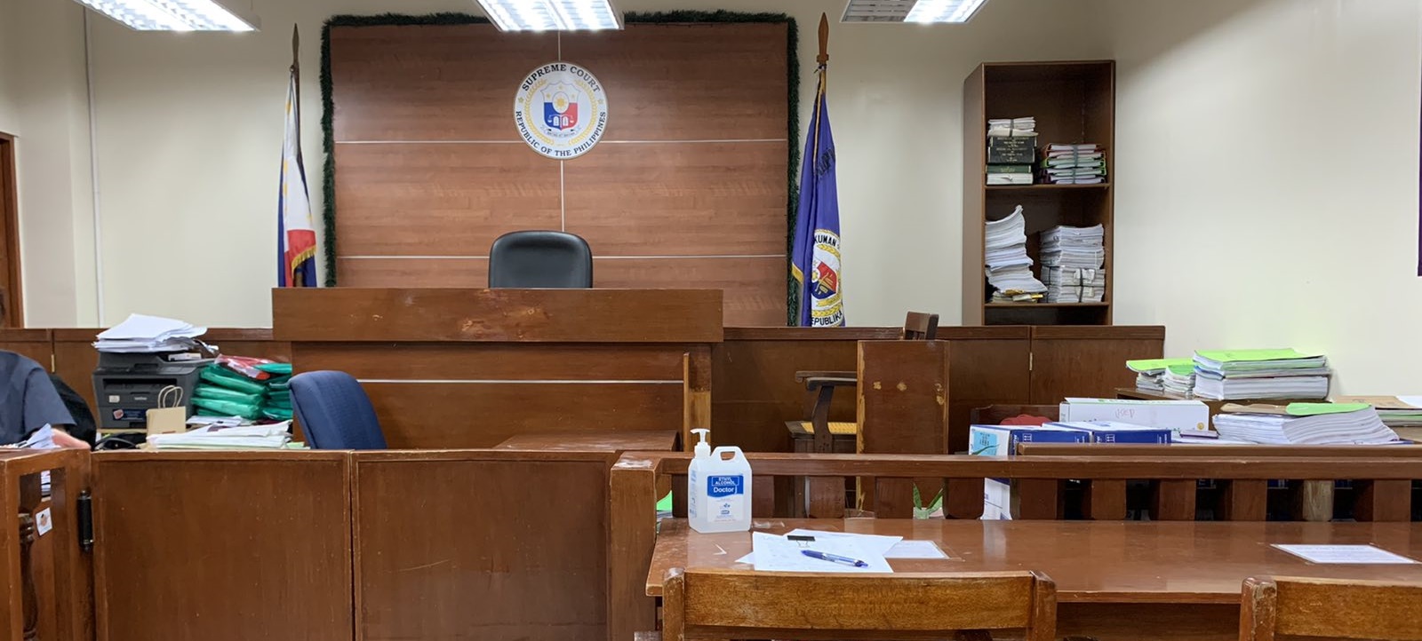 A court room in the Philippines as the court can help identity temporary protection actions for invalid arbitration agreements.