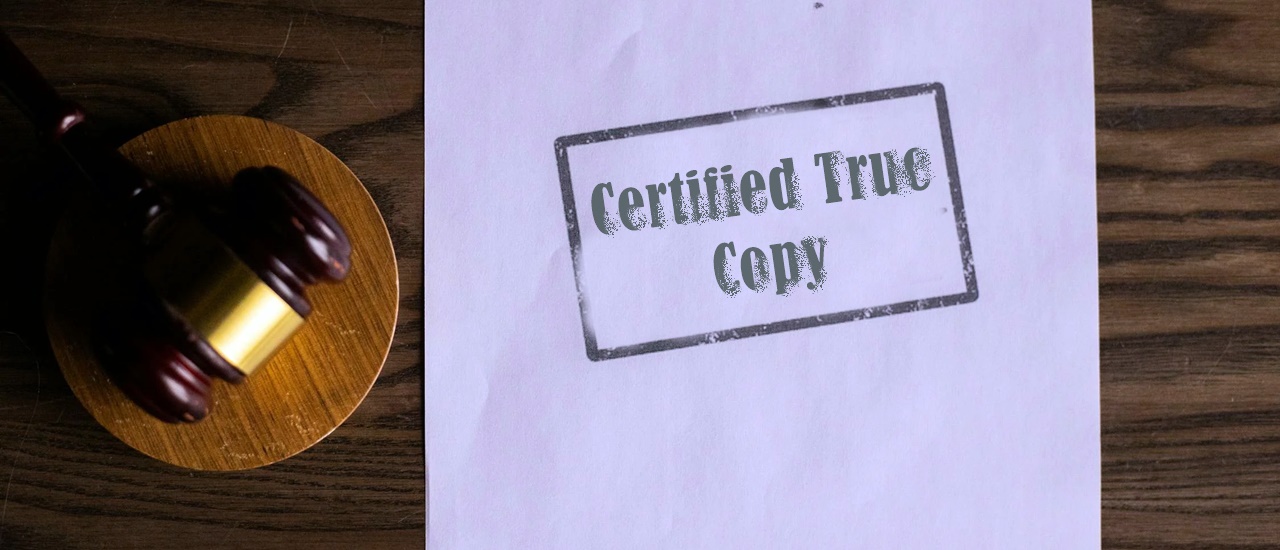 A paper with stamped