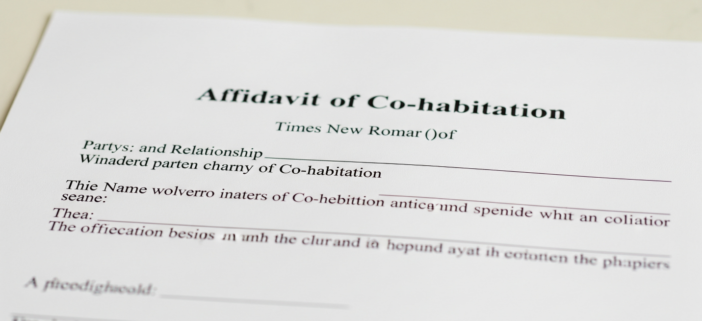 What is Affidavit of Co-habitation intended for?
