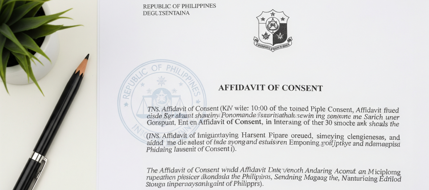 An Affidavit of Consent may be executed when a person temporarily transfers their responsibility to another person to carry out a specific task or obligation.