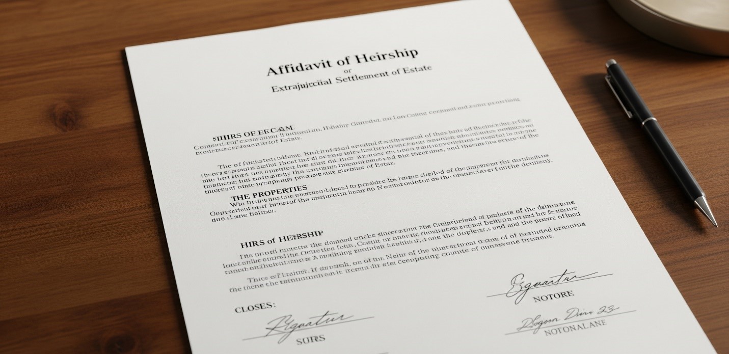 Philippines requirements on Affidavit of Heirship of Extrajudicial Settlement of Estate